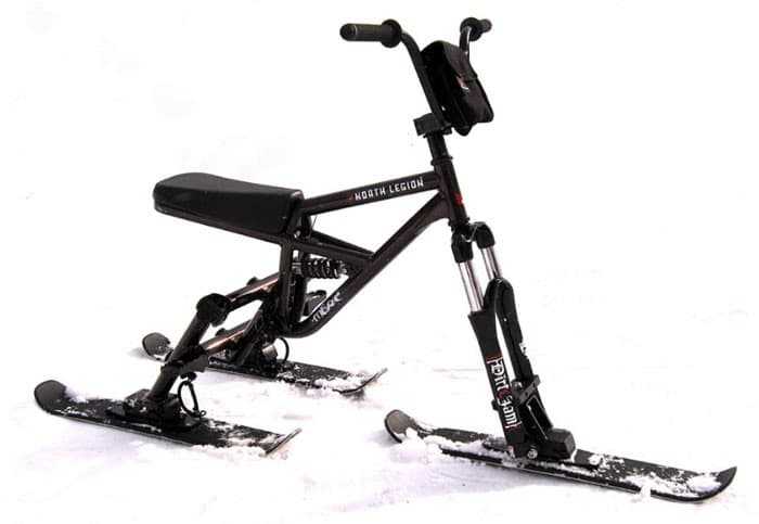 SNOWBIKE, велосипед или мотоцикл на лыжах